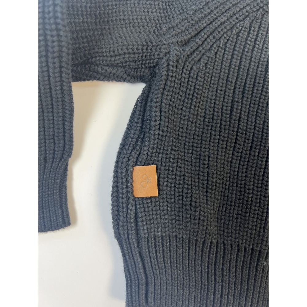 GoumiKids Black knitted zip up hoodie 0-3M NWT! - Picture 3 of 3